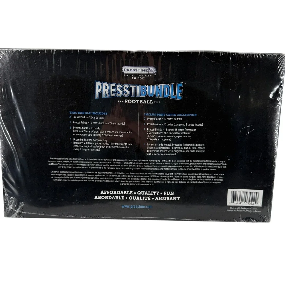 PRESTIBUNDLE FOOTBALL TRADING‎ CARD PACKS BOX 50+ CARDS GUARANTEED NEW SEALED